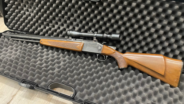 TIKKA BOCKBÜCHSFLINTE - 12/70 + .222REM - MIT HUBERTUS 4x36