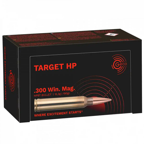 GECO TARGET HP - .300WIN.MAG. - 12,3G. / 190GRS. - 50 STÜCK