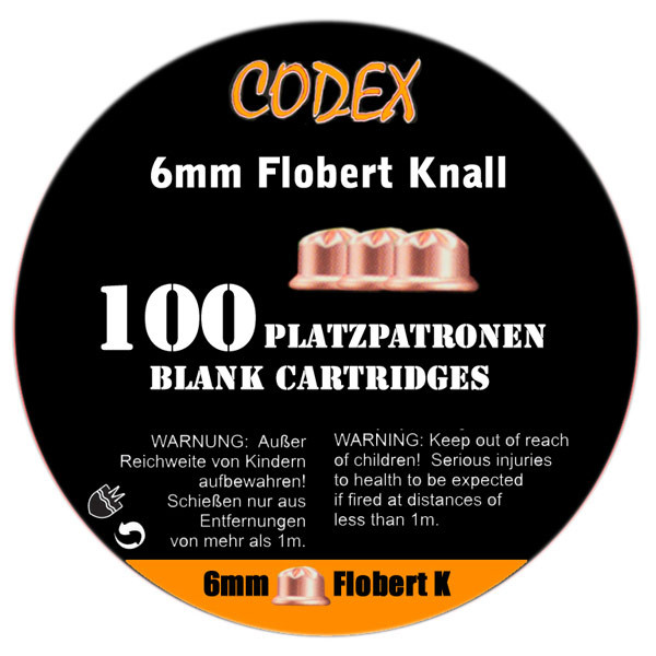 CODEX PLATZPATRONEN 6MM FLOBERT - 100 PATRONEN