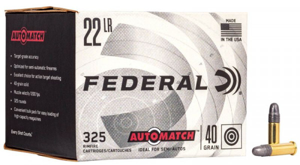 FEDERAL AUTOMATCH - CHAMPION TRAINING - .22LR - 40 GRS. 325 SCHUSS