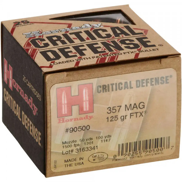 HORNADY CRITICAL DEFENSE - .357MAG - 125 GRS. - FTX - 20 PATRONEN