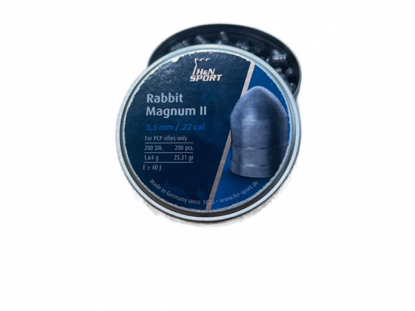 H&N RABBIT MAGNUM II DIABOLOS - 5,5 MM RUNDKOPF - 200 STÜCK